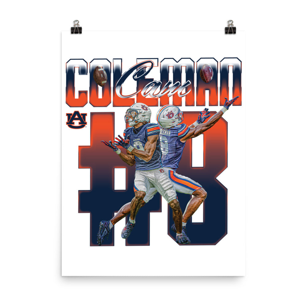 Auburn - NCAA Football : Cameron Coleman - Player Collage Poster