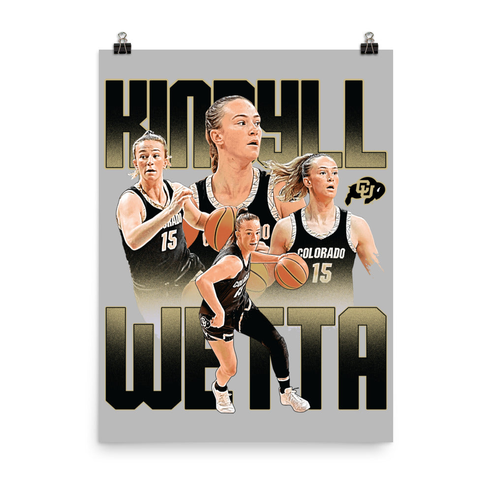 Colorado - NCAA Women's Basketball : Kindyll Wetta - Player Collage Poster