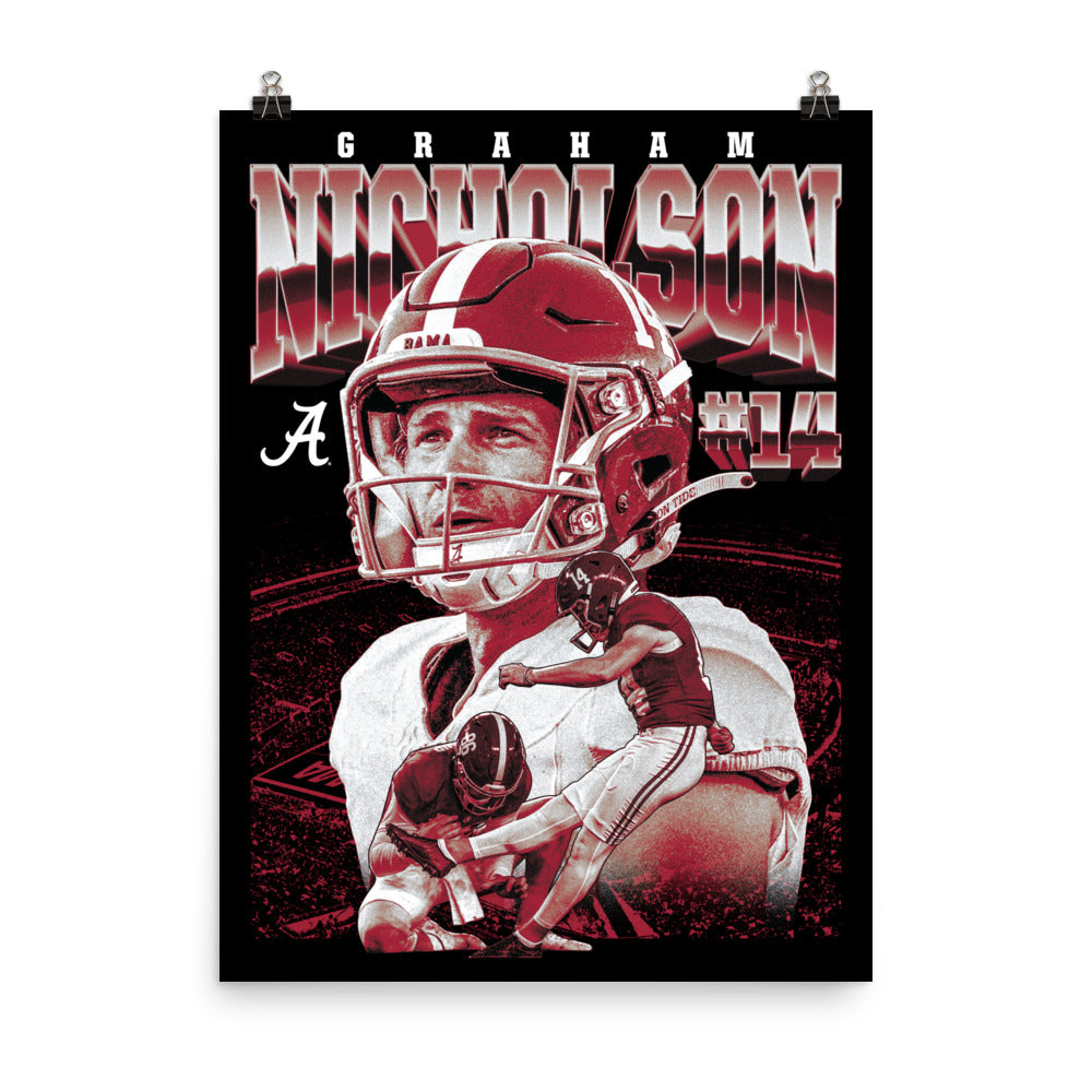 Alabama - NCAA Football : Graham Nicholson - Player Collage Poster