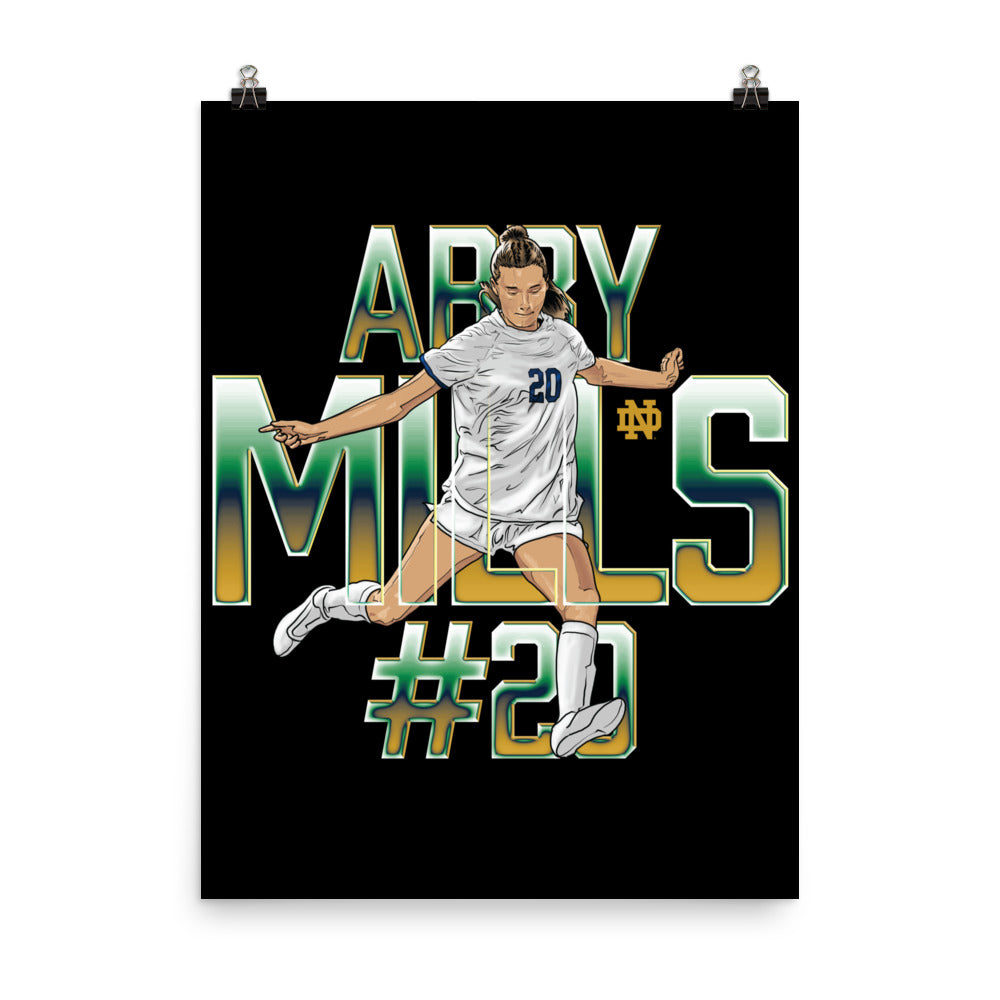 Notre Dame - NCAA Women's Soccer : Abby Mills - Player Collage Poster