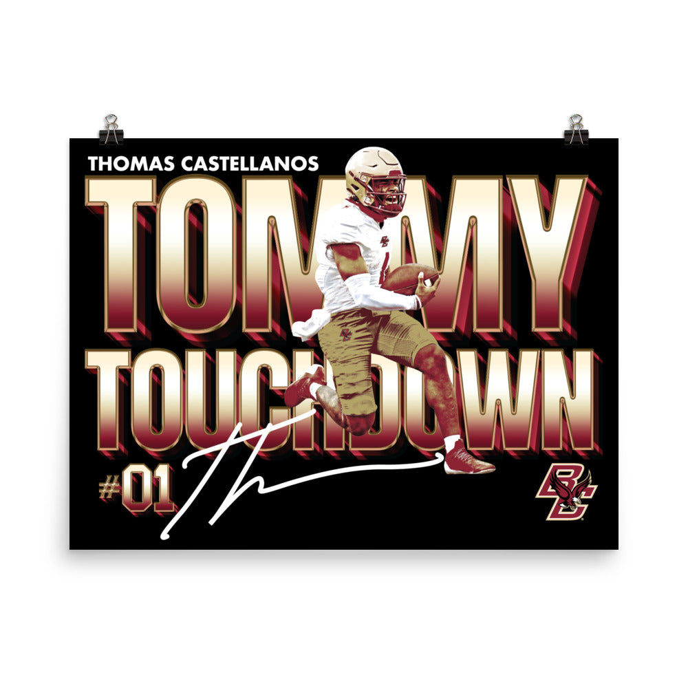 Boston College - NCAA Football : Thomas Castellanos - Player Collage Poster