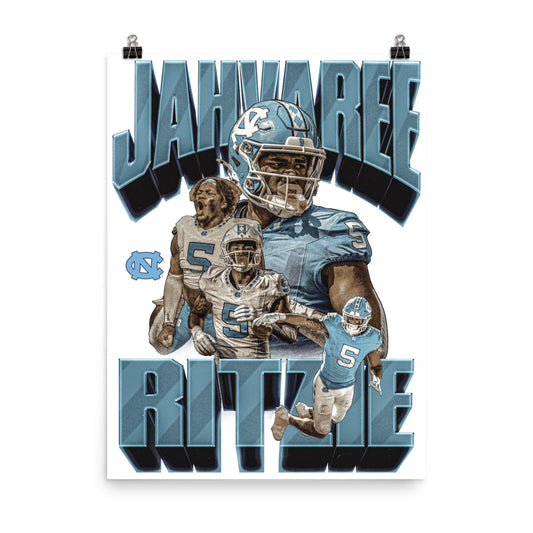 UNC - NCAA Football : Jahvaree Ritzie - Player Collage Poster