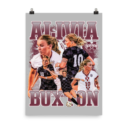 Mississippi State - NCAA Women's Soccer : Alivia Buxton - Player Collage Poster