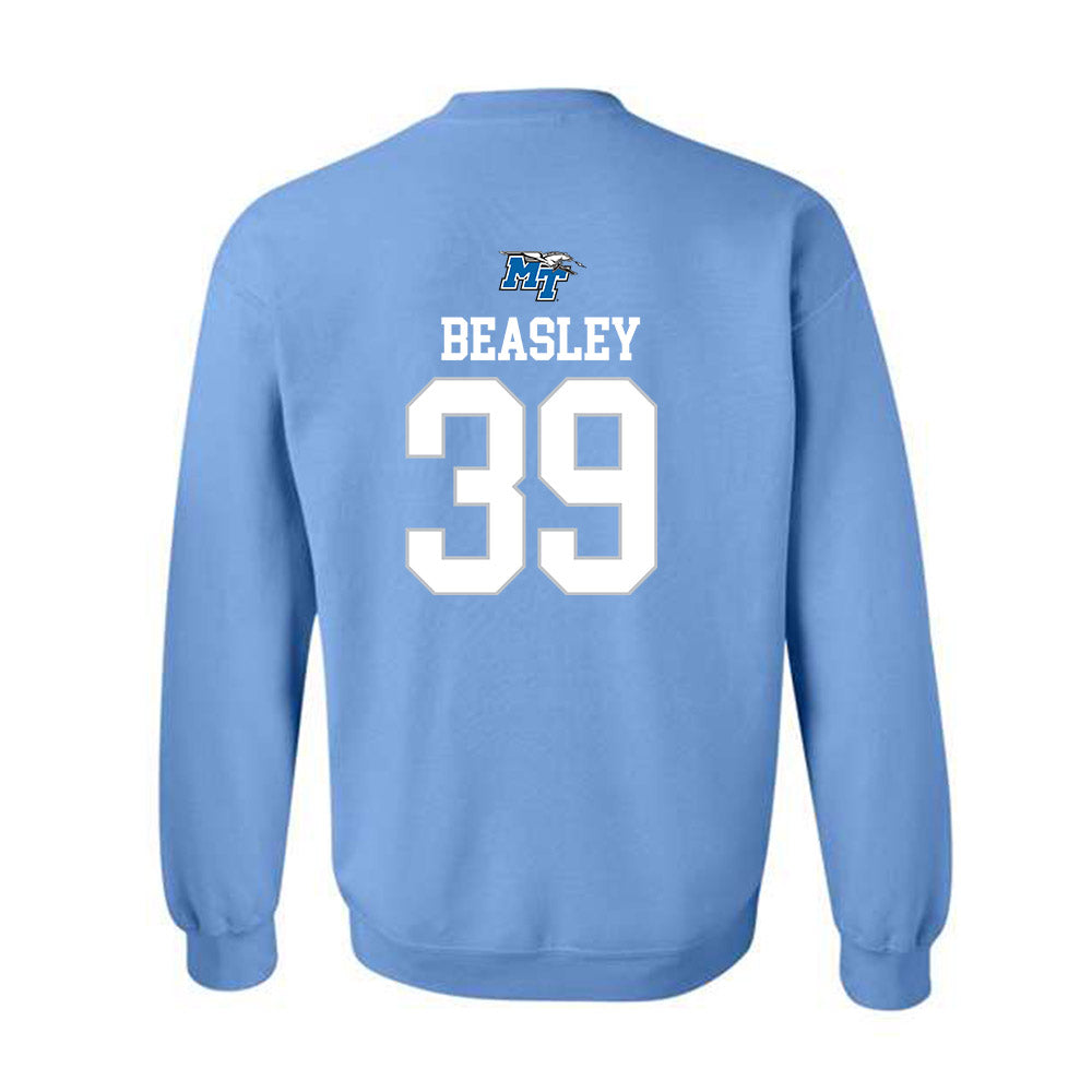 MTSU - NCAA Football : Jordan Beasley - Replica Shersey Crewneck Sweatshirt