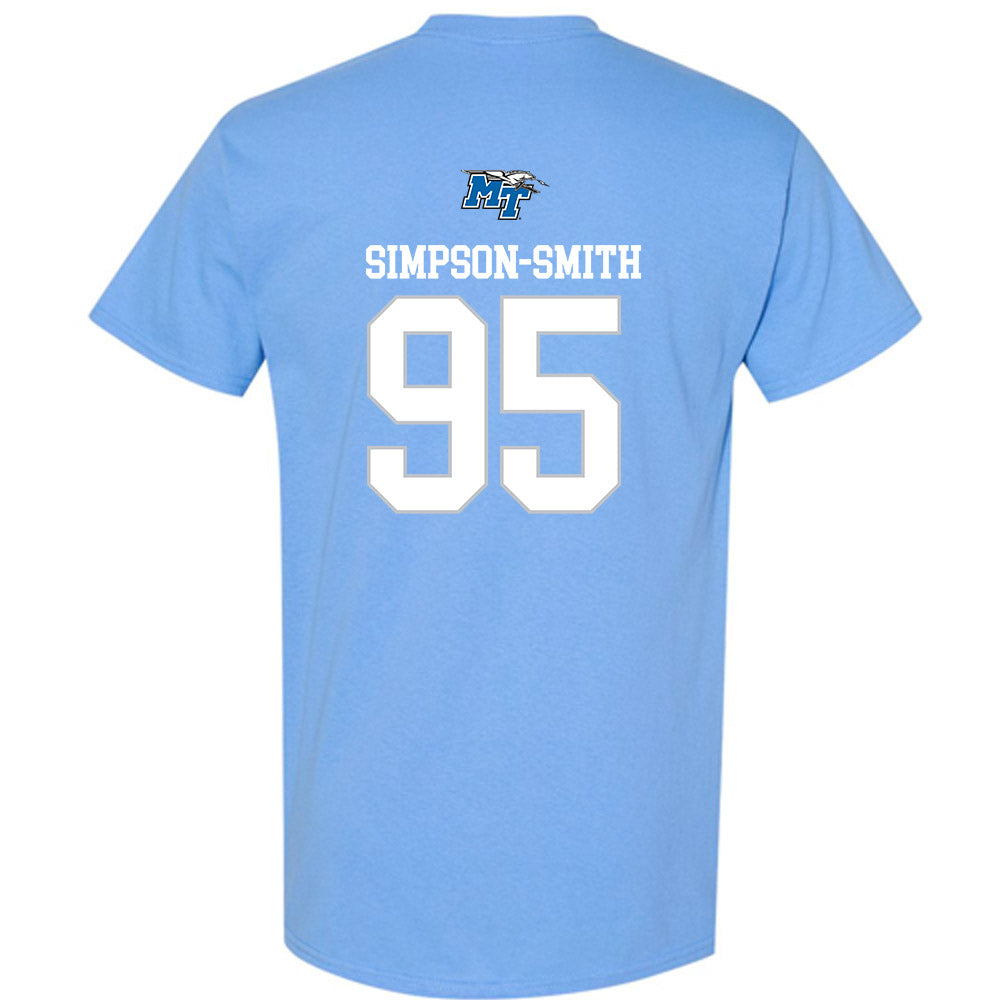 MTSU - NCAA Football : Zeion Simpson-smith - Replica Shersey T-Shirt-1