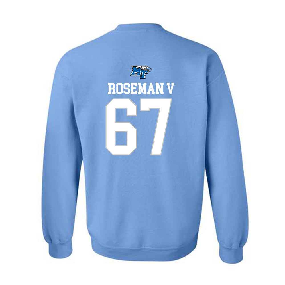 MTSU - NCAA Football : Archie Roseman V - Replica Shersey Crewneck Sweatshirt-1