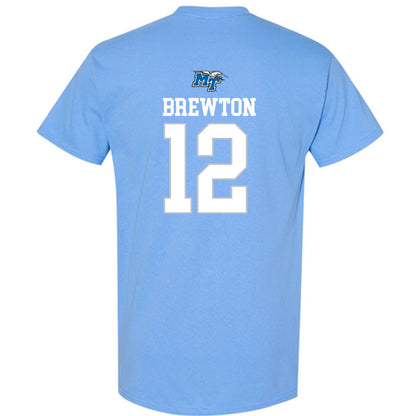 MTSU - NCAA Football : Brian Brewton - Replica Shersey T-Shirt-1