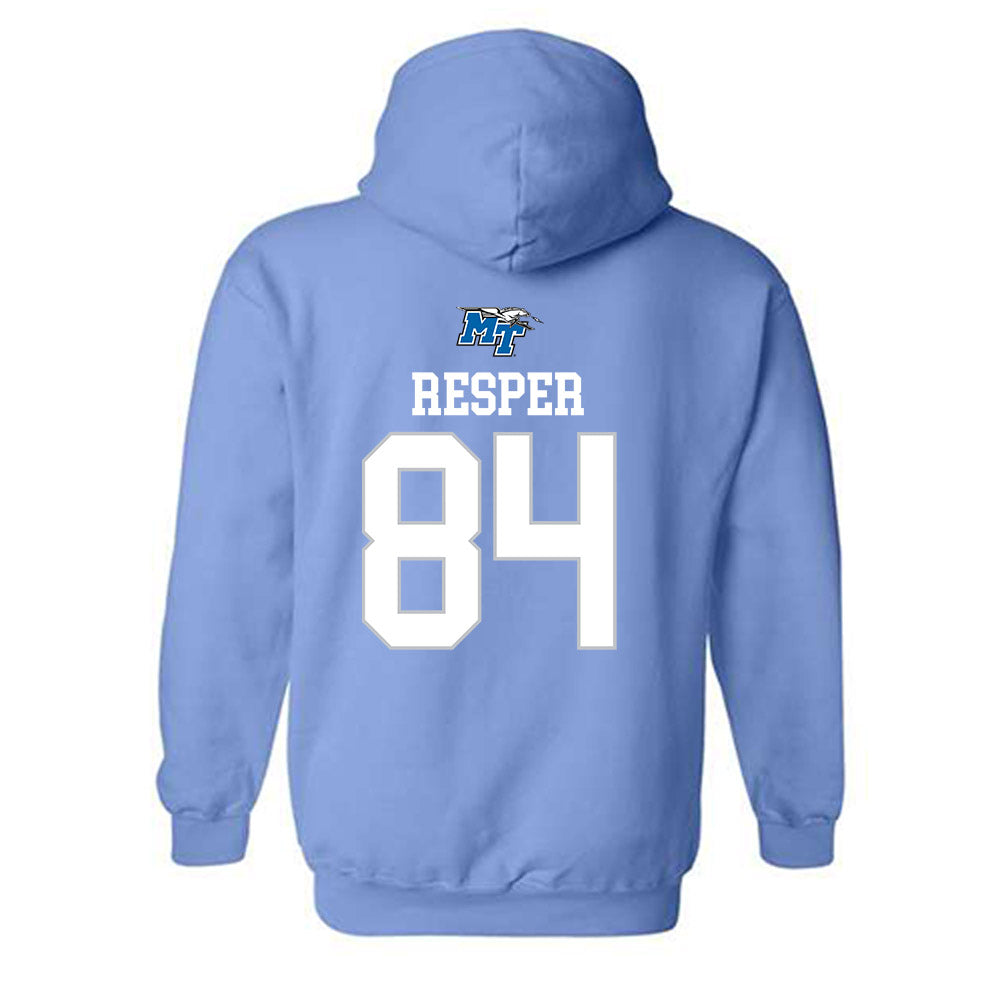 MTSU - NCAA Football : Tyson Resper - Replica Shersey Hooded Sweatshirt-1