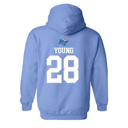 MTSU - NCAA Football : Alan Young - Replica Shersey Hooded Sweatshirt-1