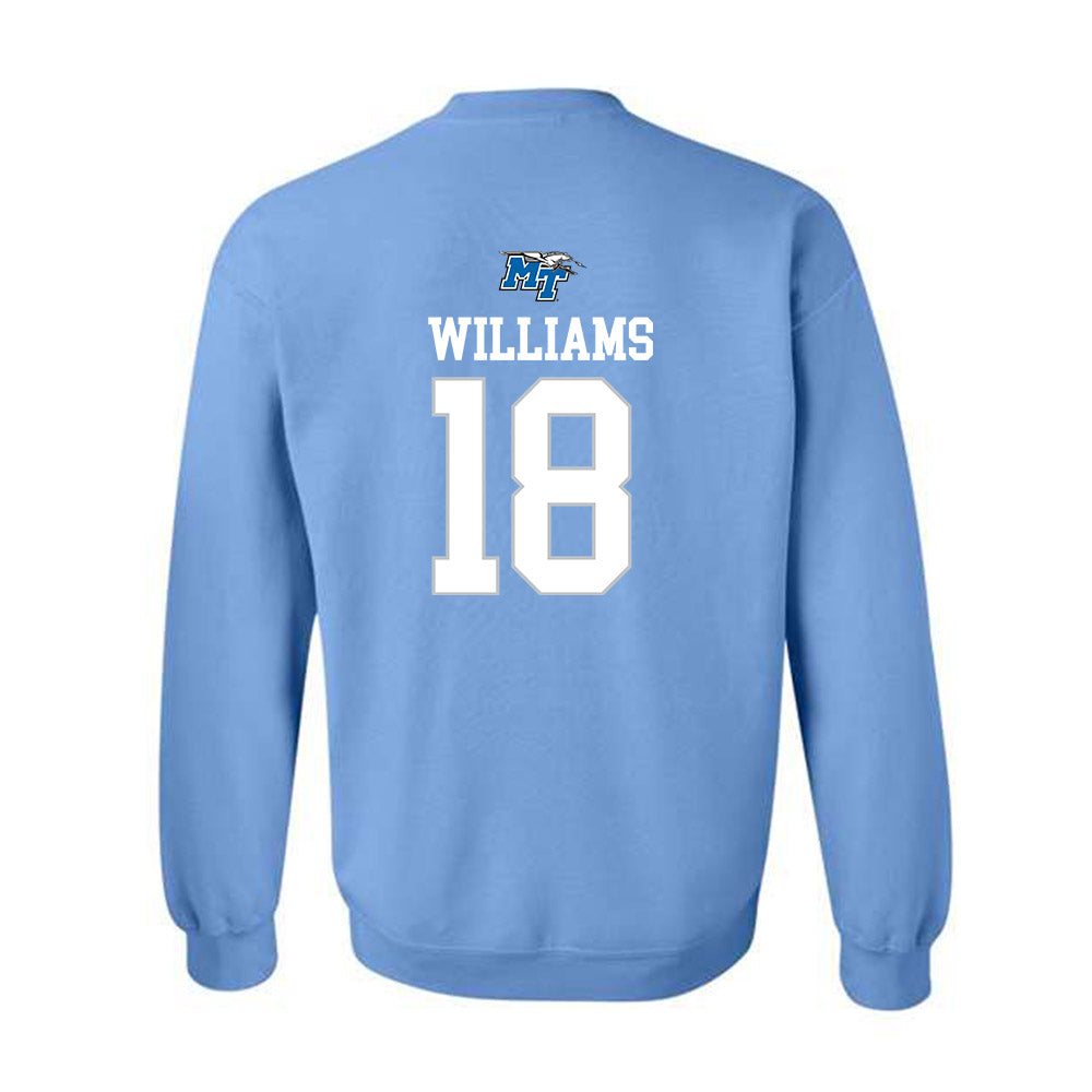 MTSU - NCAA Football : Xavier Williams - Replica Shersey Crewneck Sweatshirt