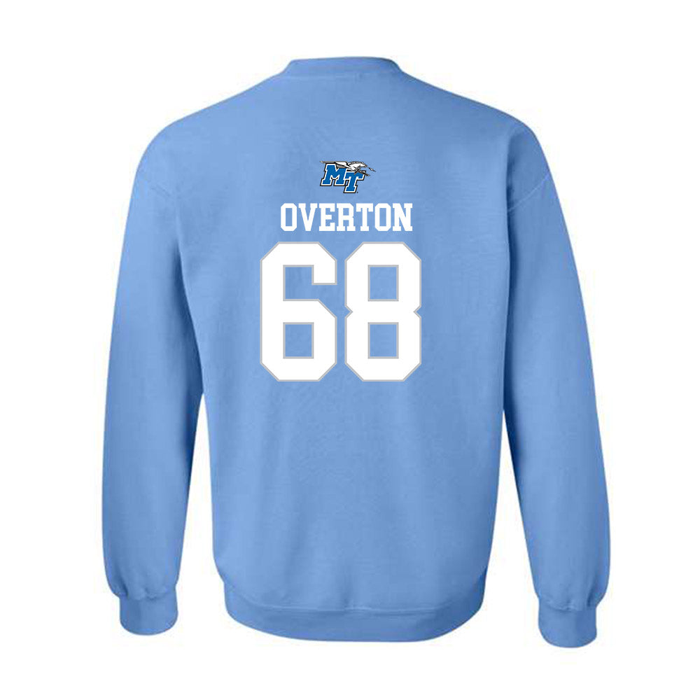 MTSU - NCAA Football : Jason Overton - Replica Shersey Crewneck Sweatshirt