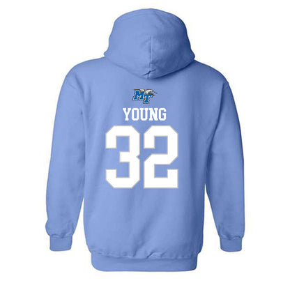 MTSU - NCAA Football : Alan Young - Replica Shersey Hooded Sweatshirt