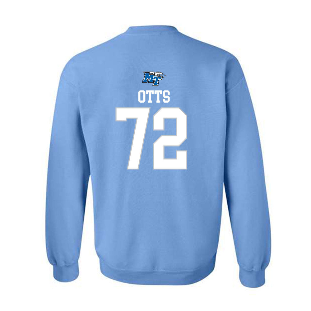 MTSU - NCAA Football : Jacob Otts - Replica Shersey Crewneck Sweatshirt-1