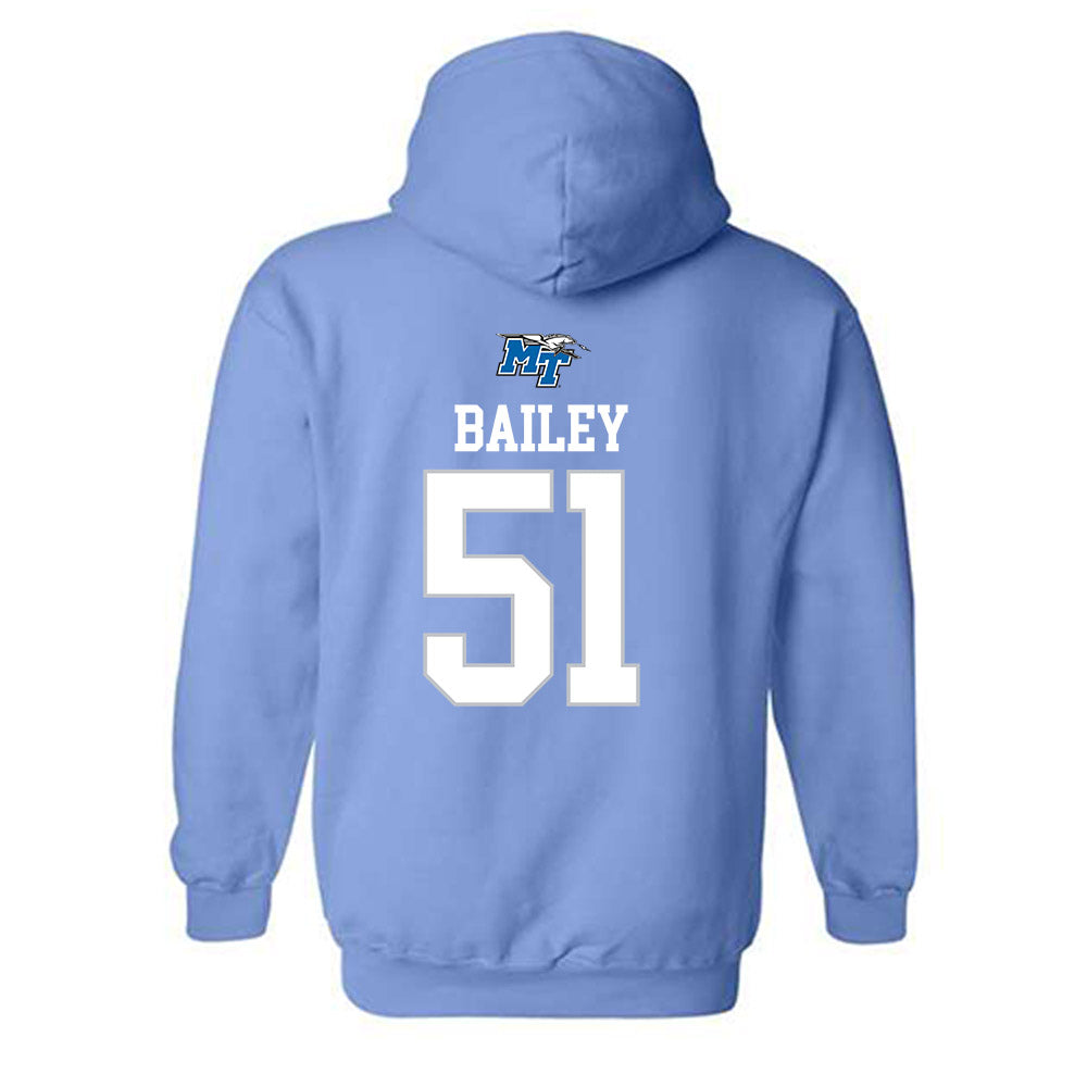 MTSU - NCAA Football : Amarrien Bailey - Replica Shersey Hooded Sweatshirt-1