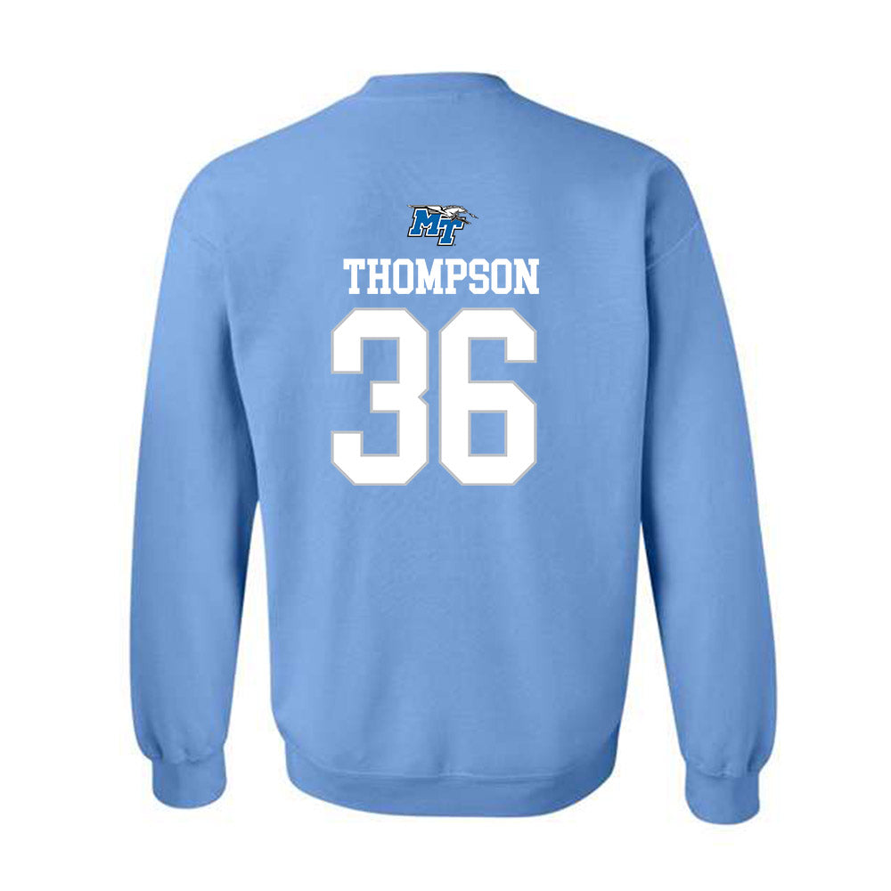 MTSU - NCAA Football : Jordan Thompson - Replica Shersey Crewneck Sweatshirt