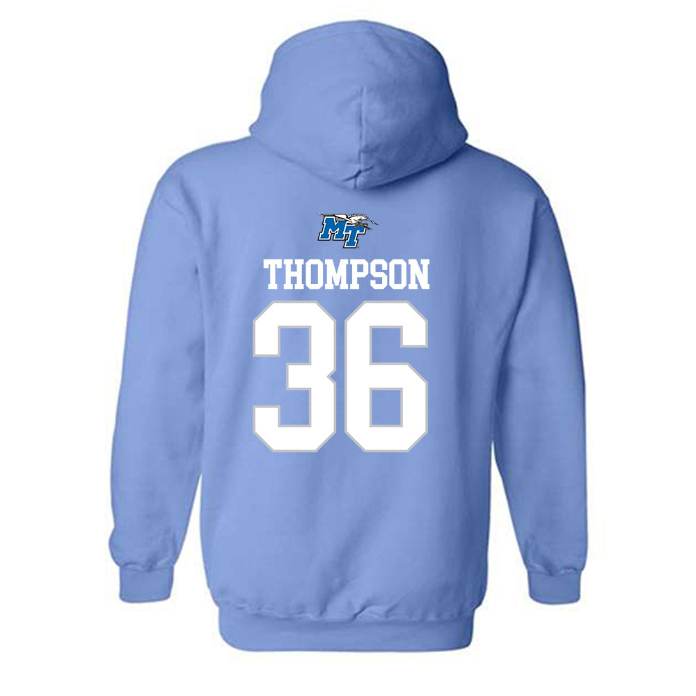 MTSU - NCAA Football : Jordan Thompson - Replica Shersey Hooded Sweatshirt