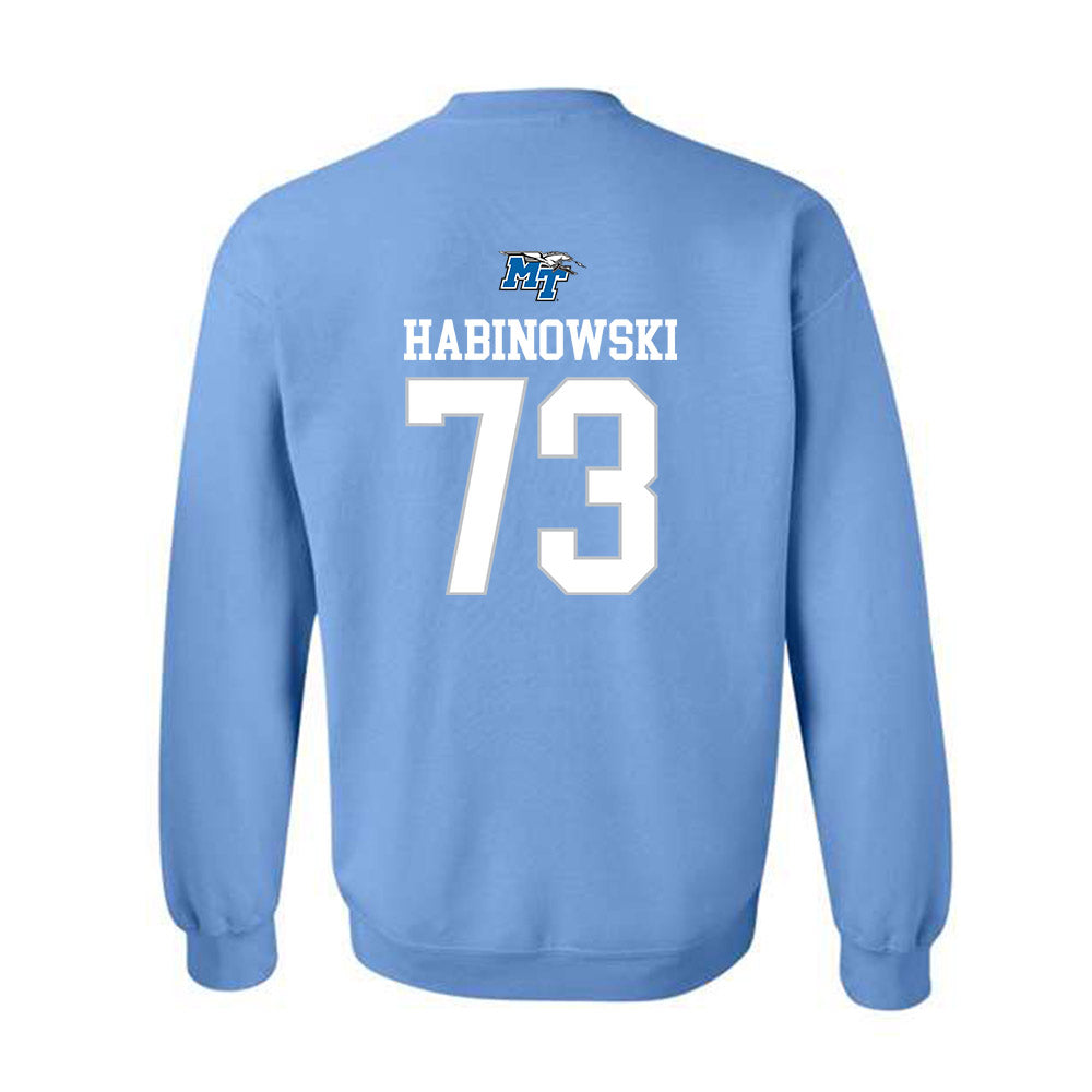MTSU - NCAA Football : Joseph Habinowski - Replica Shersey Crewneck Sweatshirt-1