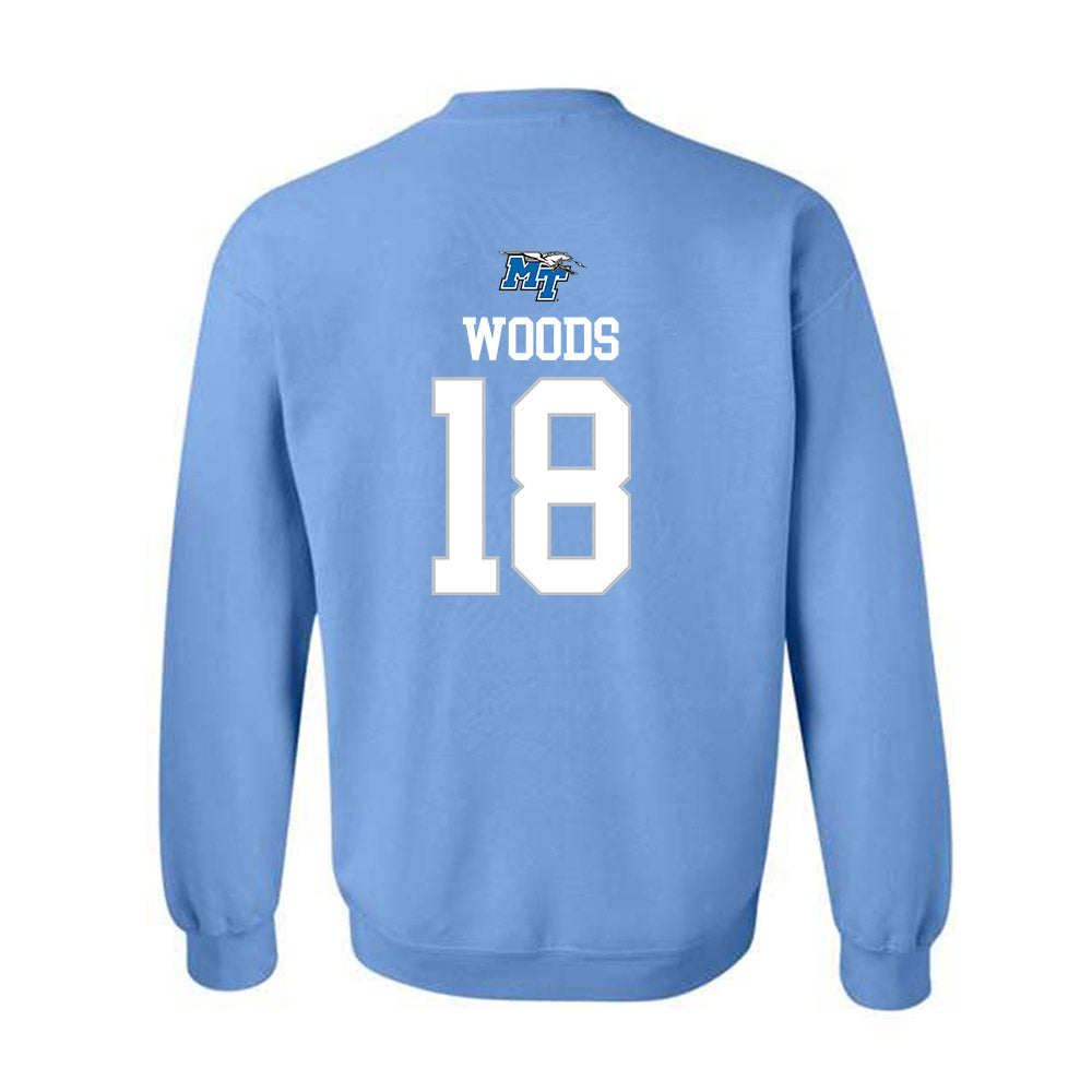 MTSU - NCAA Football : Kalen Woods - Replica Shersey Crewneck Sweatshirt-1