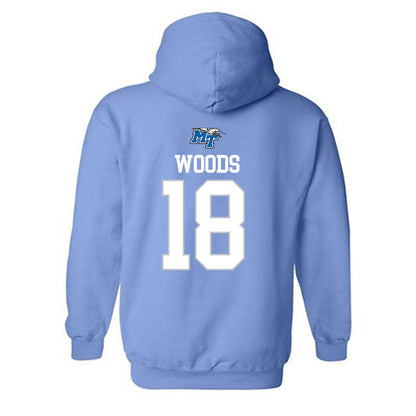 MTSU - NCAA Football : Kalen Woods - Replica Shersey Hooded Sweatshirt-1