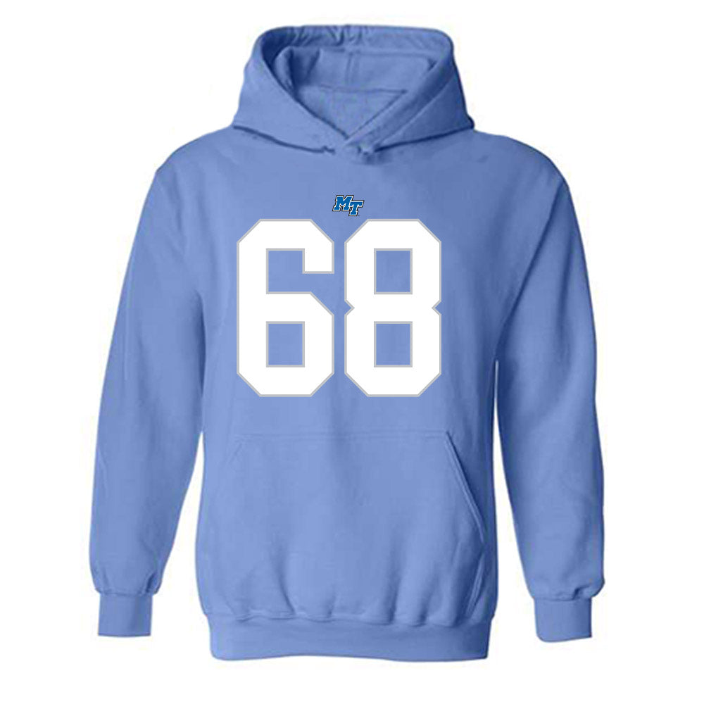 MTSU - NCAA Football : Jason Overton - Replica Shersey Hooded Sweatshirt