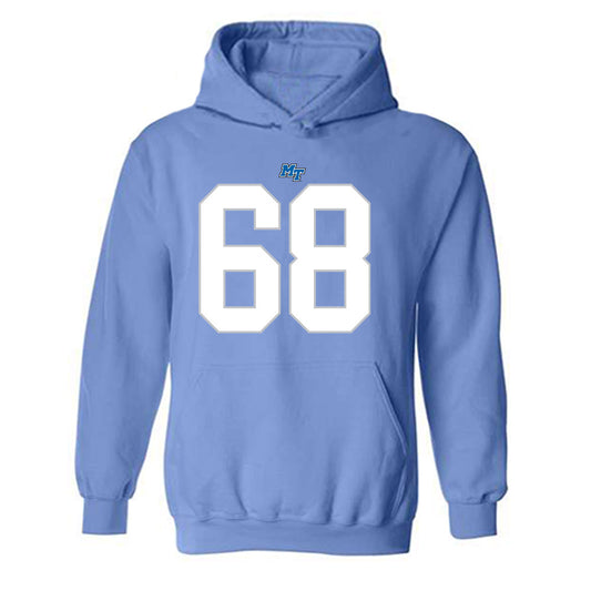 MTSU - NCAA Football : Jason Overton - Replica Shersey Hooded Sweatshirt