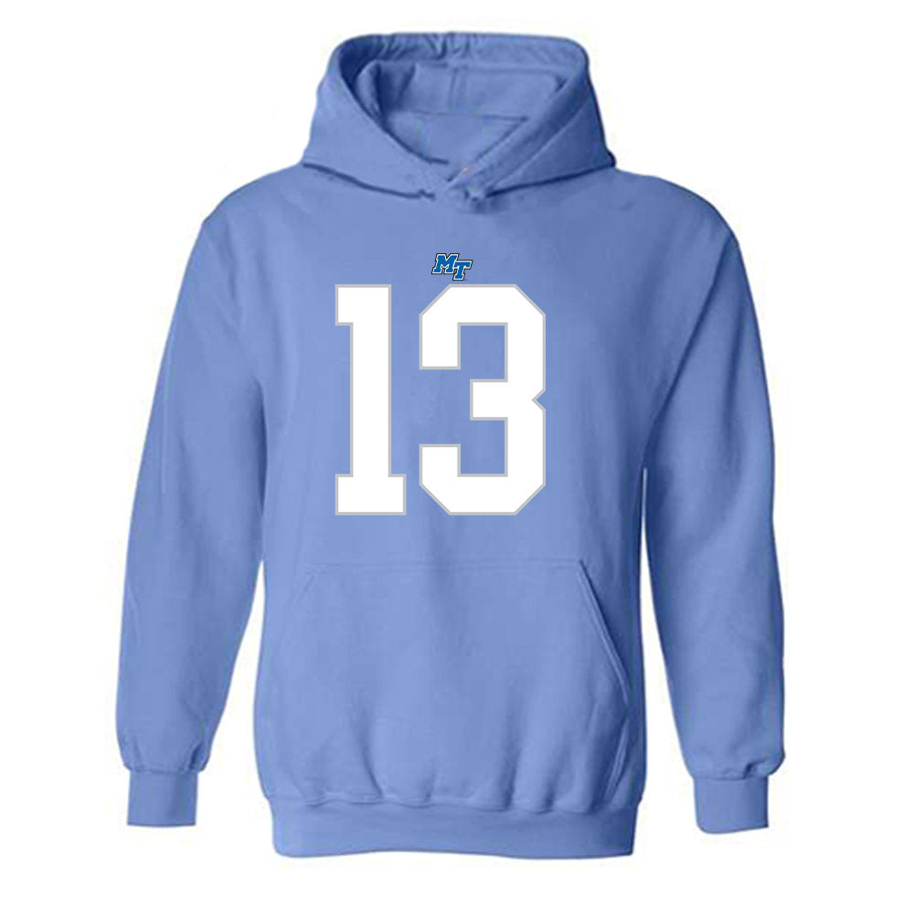 MTSU - NCAA Football : Cam Lacy - Replica Shersey Hooded Sweatshirt-0
