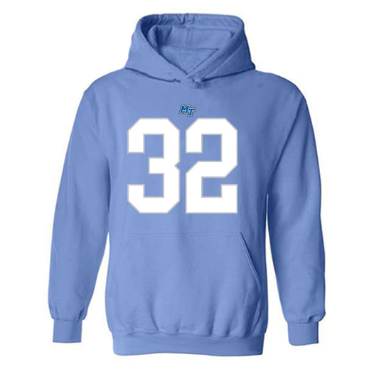 MTSU - NCAA Football : Jekail Middlebrook - Replica Shersey Hooded Sweatshirt