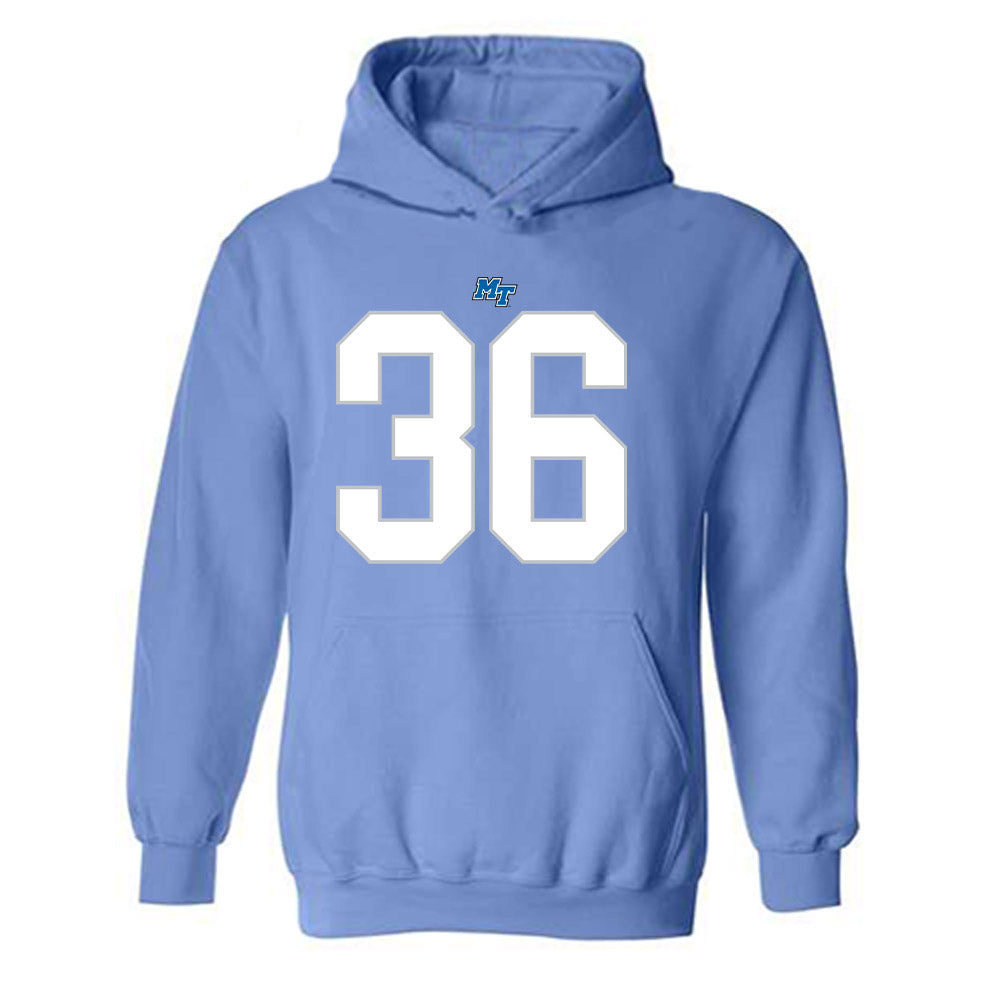 MTSU - NCAA Football : Jordan Thompson - Replica Shersey Hooded Sweatshirt