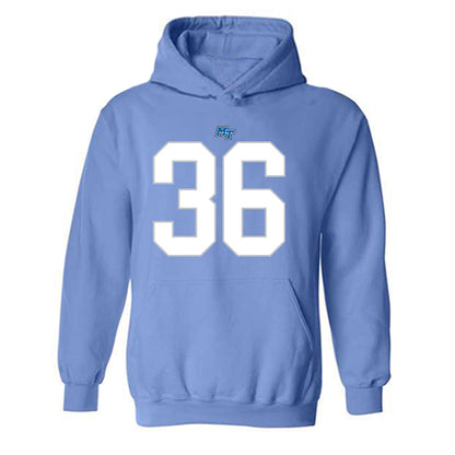 MTSU - NCAA Football : Jordan Thompson - Replica Shersey Hooded Sweatshirt