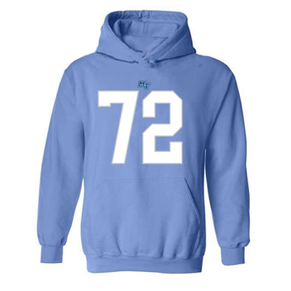 MTSU - NCAA Football : Jacob Otts - Replica Shersey Hooded Sweatshirt-0