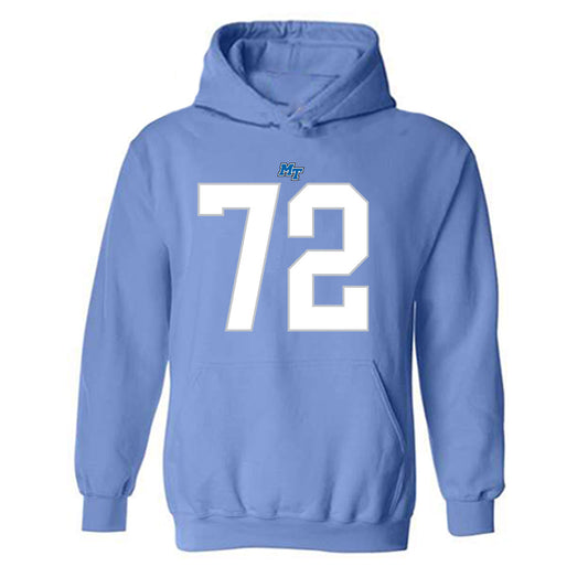 MTSU - NCAA Football : Jacob Otts - Replica Shersey Hooded Sweatshirt-0