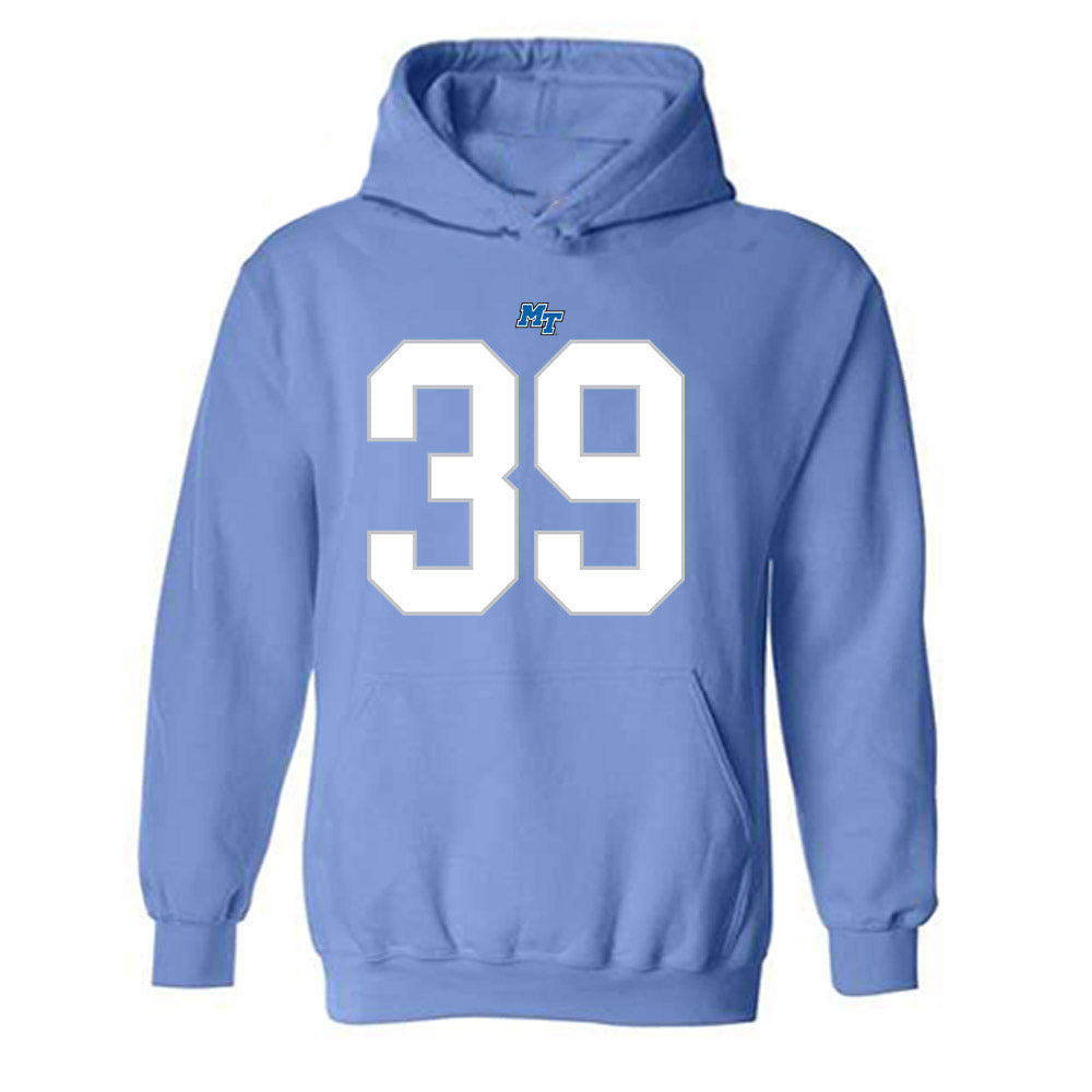 MTSU - NCAA Football : Christofer Noble - Replica Shersey Hooded Sweatshirt-0
