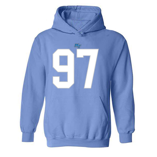 MTSU - NCAA Football : Grant Chadwick - Replica Shersey Hooded Sweatshirt