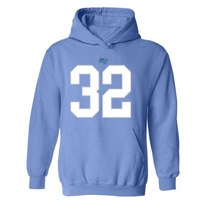 MTSU - NCAA Football : Alan Young - Replica Shersey Hooded Sweatshirt