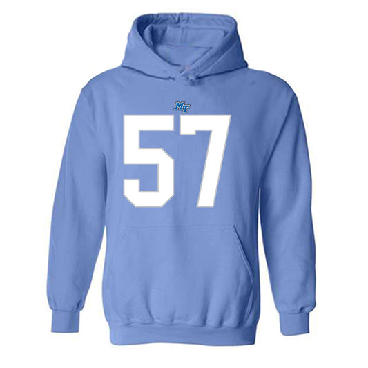 MTSU - NCAA Football : Bo Bryan - Replica Shersey Hooded Sweatshirt-0