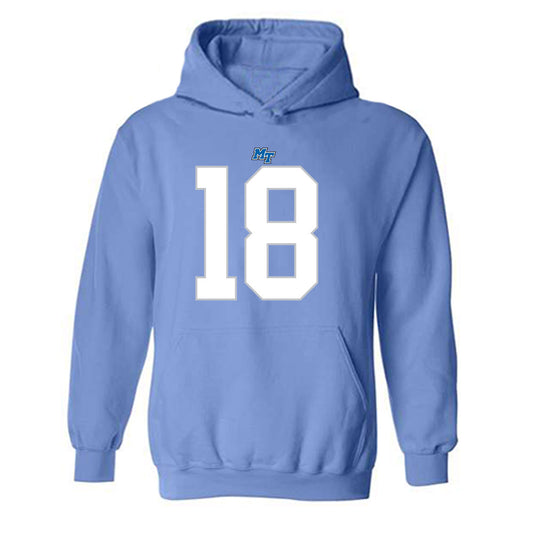 MTSU - NCAA Football : Xavier Williams - Replica Shersey Hooded Sweatshirt