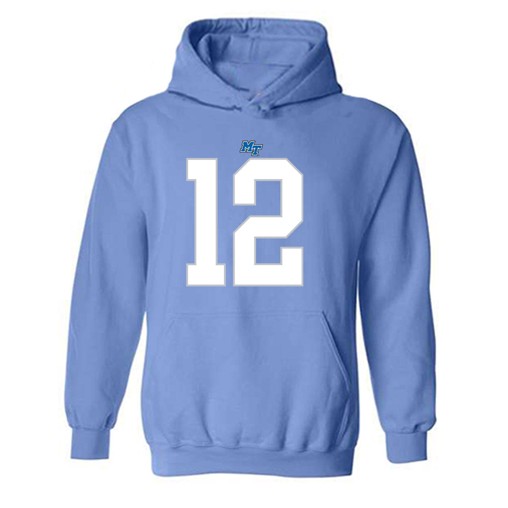 MTSU - NCAA Football : Brian Brewton - Replica Shersey Hooded Sweatshirt-0
