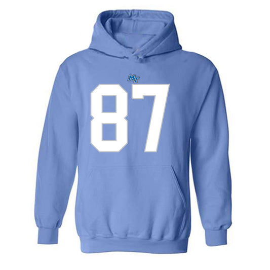 MTSU - NCAA Football : Chase Davis - Replica Shersey Hooded Sweatshirt-0