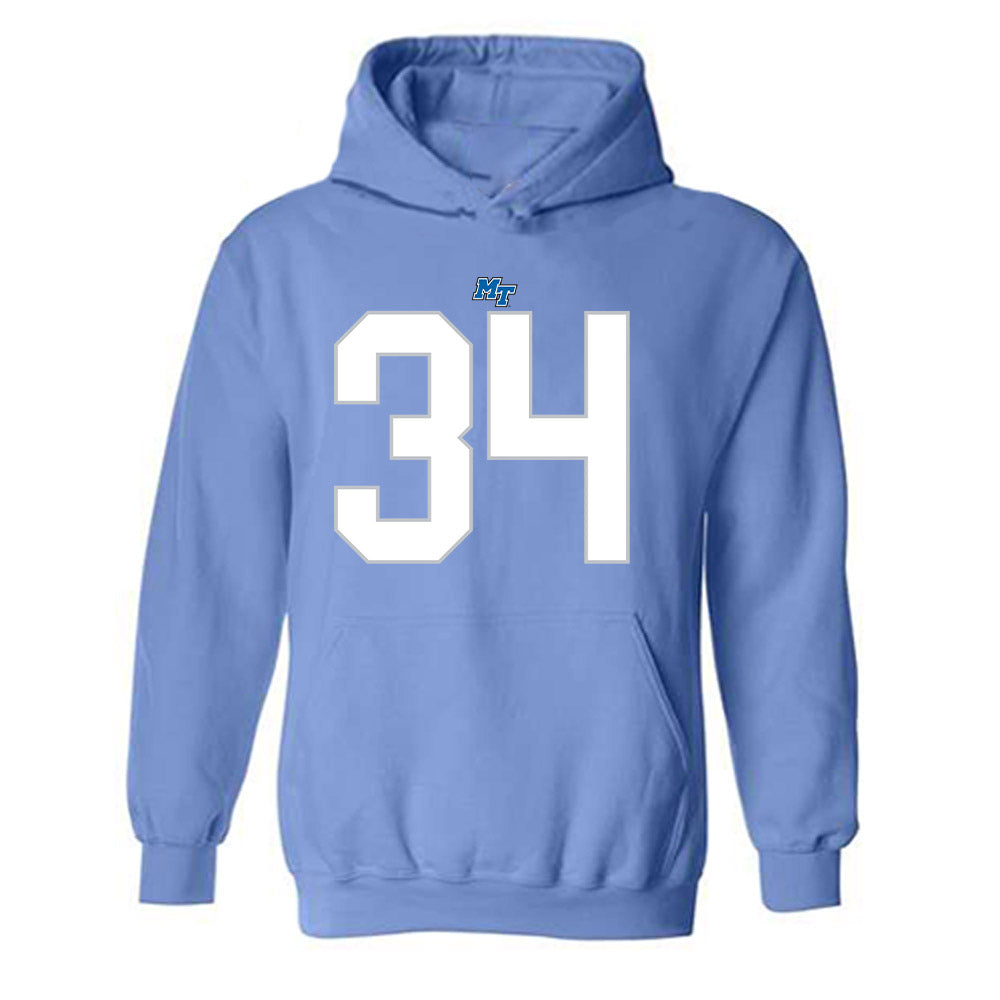 MTSU - NCAA Football : Camari Hall - Replica Shersey Hooded Sweatshirt-0