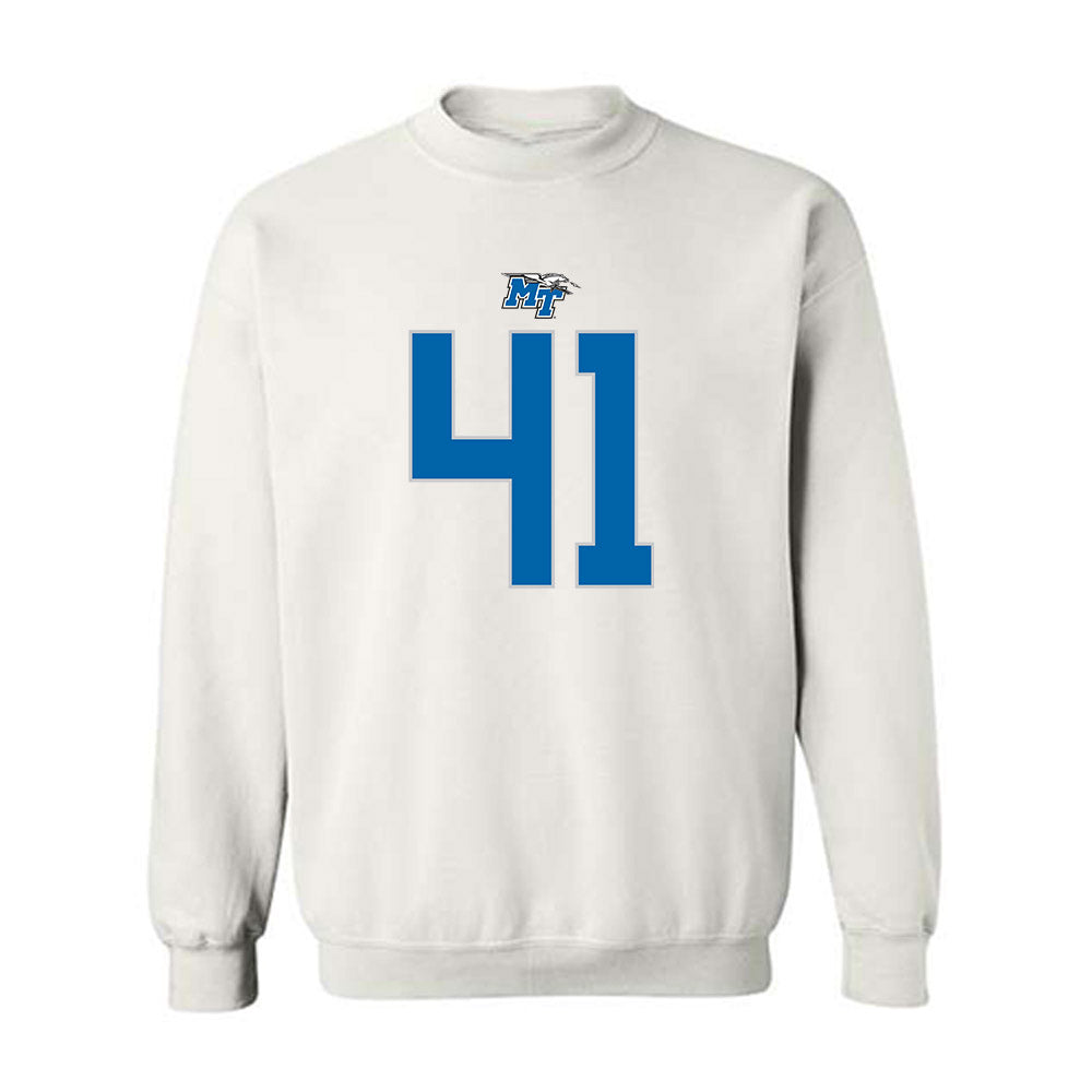 MTSU - NCAA Football : Christopher Kaup - Replica Shersey Crewneck Sweatshirt-0