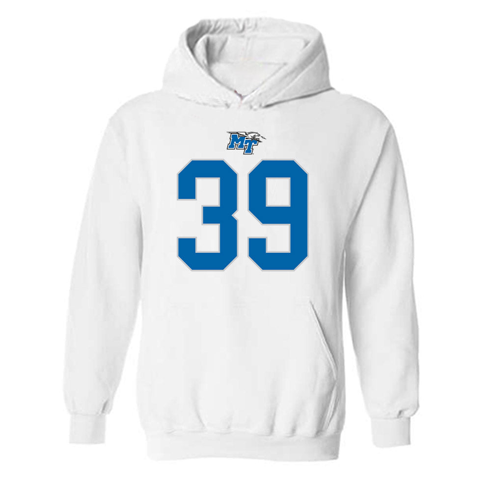 MTSU - NCAA Football : Christofer Noble - Replica Shersey Hooded Sweatshirt-0