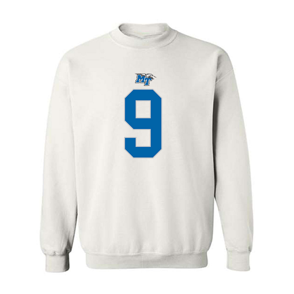 MTSU - NCAA Football : Jekail Middlebrook - Replica Shersey Crewneck Sweatshirt-0