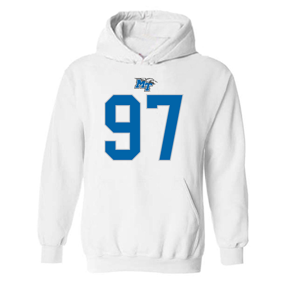 MTSU - NCAA Football : Grant Chadwick - Replica Shersey Hooded Sweatshirt