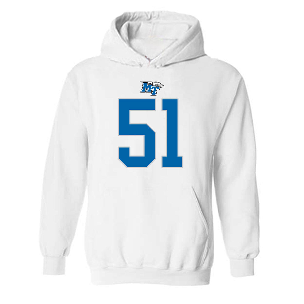 MTSU - NCAA Football : Quentin Butler - Replica Shersey Hooded Sweatshirt-0