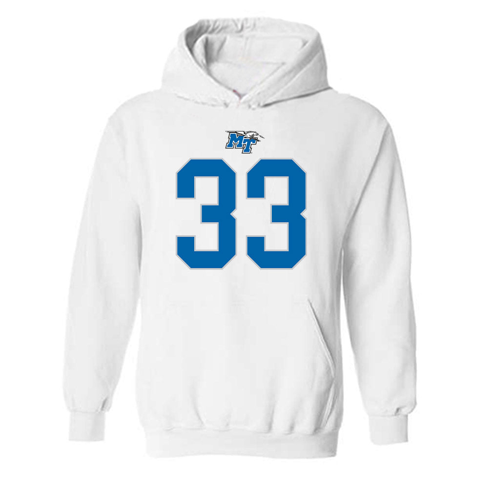 MTSU - NCAA Football : Malik Love - Replica Shersey Hooded Sweatshirt