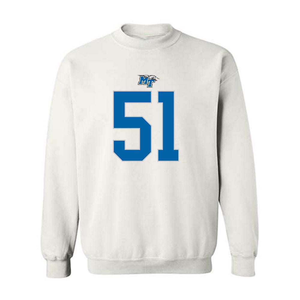 MTSU - NCAA Football : Quentin Butler - Replica Shersey Crewneck Sweatshirt-0