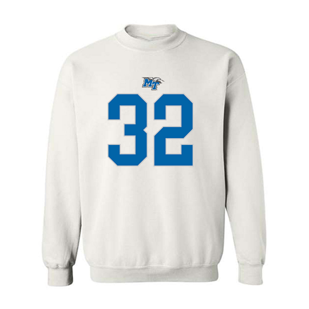 MTSU - NCAA Football : Jekail Middlebrook - Replica Shersey Crewneck Sweatshirt