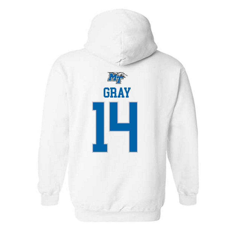 MTSU - NCAA Women's Soccer : Jess Gray - Replica Shersey Hooded Sweatshirt