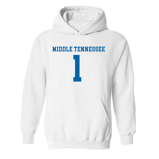 MTSU - NCAA Women's Soccer : Ella Sellers - Replica Shersey Hooded Sweatshirt-0