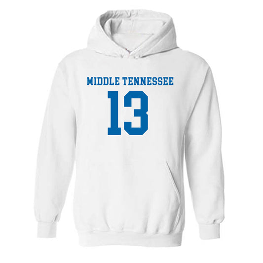 MTSU - NCAA Women's Soccer : Olivia Best - Replica Shersey Hooded Sweatshirt-0
